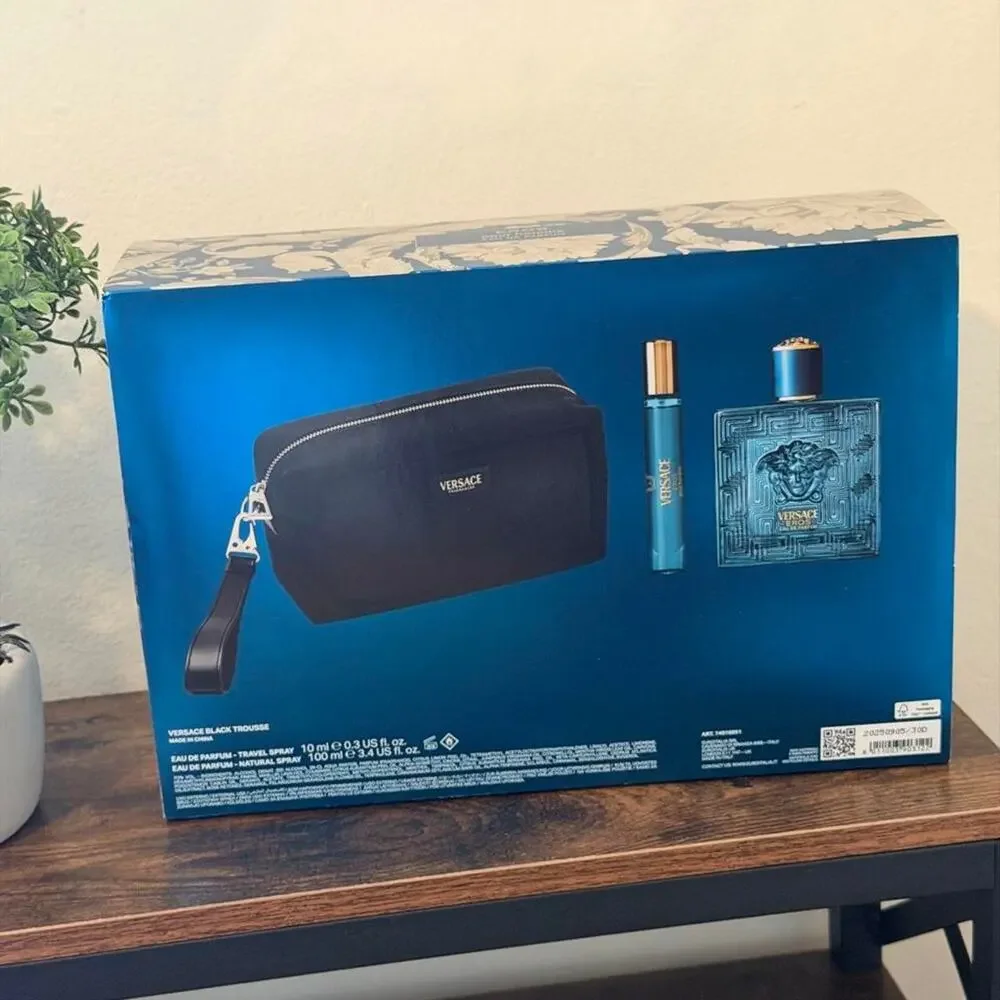 Versace eros blue silver
